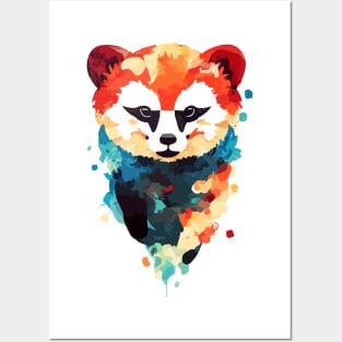Red Panda Wild Nature Animal Colors Art Posters and Art